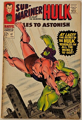 Tales To Astonish #87 Jan 1967 Sub-Mariner & The Hulk - Complete Solid Nice