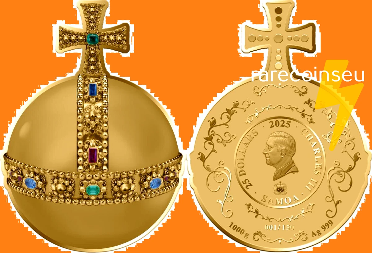 ROYAL ORB 1 Kg Kilo Silber Münze 25$ Samoa 2025