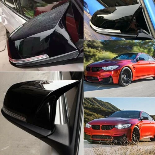2X Glanz Schwarz Spiegelkappen Gehäuse Für BMW F20 F21 F22 F30 F31 F32 F33 F36 - Bild 2 von 8
