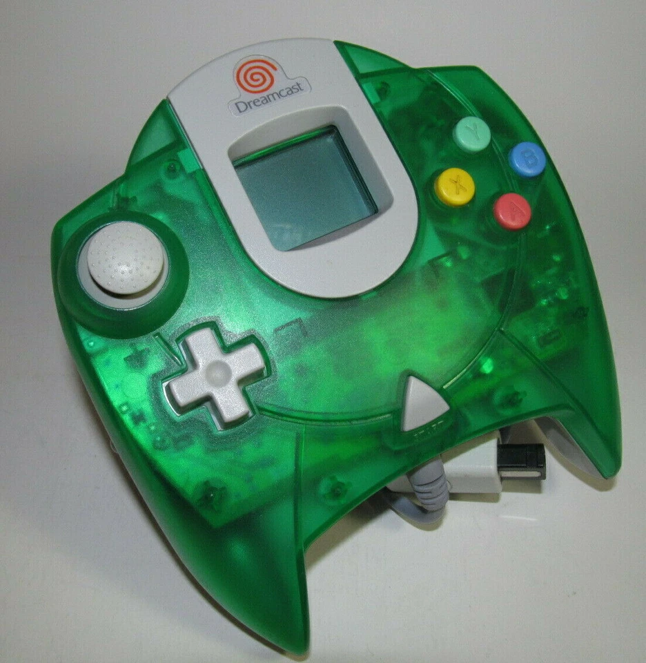 Mando a distancia oficial OEM Sega Dreamcast verde transparente con VMU - BATERÍAS NUEVAS Foto 4 de 4