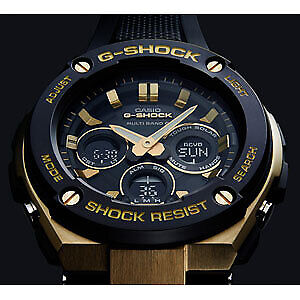 CASIO G-SHOCK G-STEEL GST-W300G-1A9JF Black Gold Quartz Men's Watch New in  Box