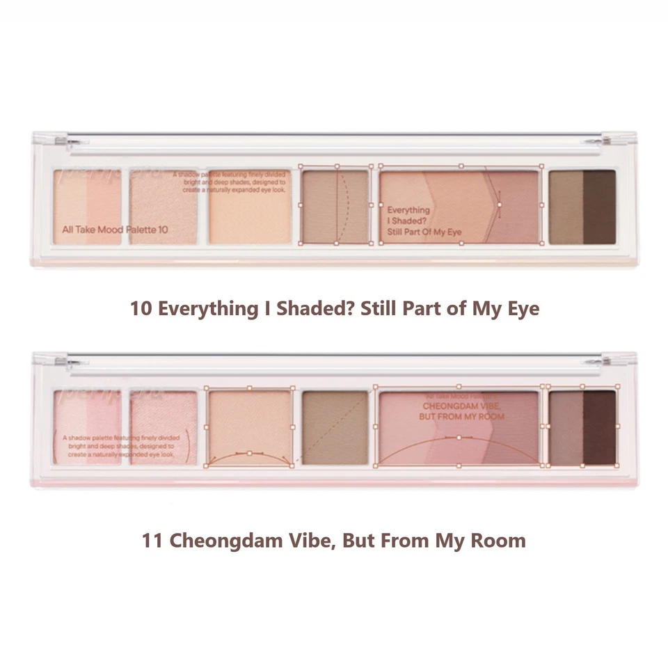 Paleta PERIPERA All Take Mood 6,3g #10 #11 2025 F/W K-Beauty - Imagem 2 de 4