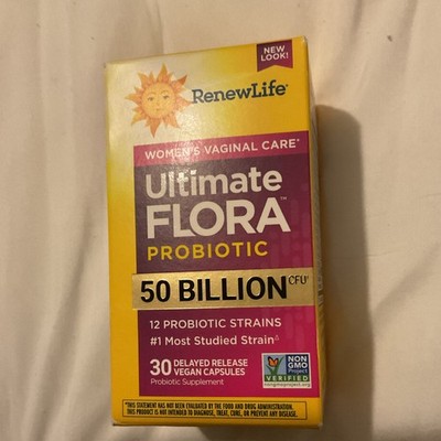 RenewLife Ultimate Flora Probiotic 50 Billion CFU Vegan Non-GMO 30 Capsules