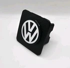 VW Volkswagen SUV Black In Black White Tow Hitch Cover/Plug/Cap for 2" Receivers
