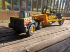 VERY RARE Mighty Tonka Lowboy Semi with dozer. 36" long.
