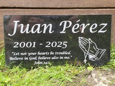 Loved One Memorial Grave Marker Headstone Garden Granite Stone Burial Plaque t10