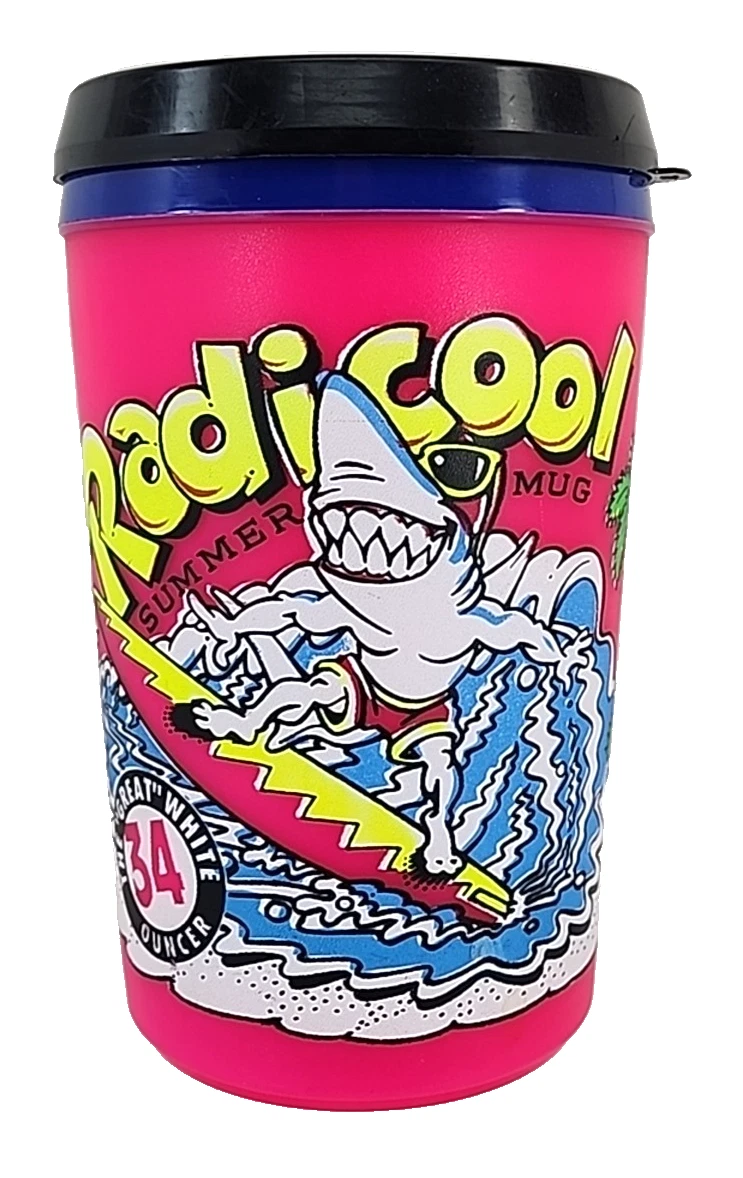 Vintage Aladdin 34 oz Pink Insulated Travel Mug Cup w/Lid Radicool Shark |  eBay