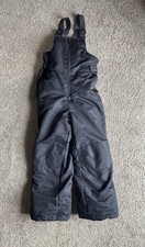 SWISS TECH Youth Black Waterproof Insulated Bib Snow Ski Pants Agjustable 6-6X