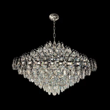Empire Crystal Teardrop Round Chandelier 31"