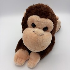 Aurora World Chimp Monkey 14  Plush Laying Down Stuffed Animal
