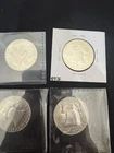 Lot of 4 Franklin Half Dollars 90% Silver 1949 1962-D 1963 1963 Ben Franklin