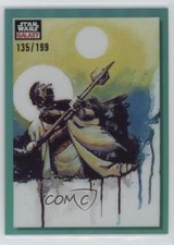 2023 Chrome Star Wars Galaxy Aqua Refractor Tusken Raider Under Twin Suns 0b5f