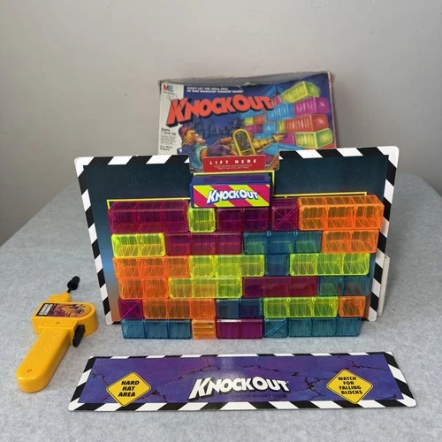 Vintage 1991 Milton Bradley Knockout Board Game 99% Complete In Box Works