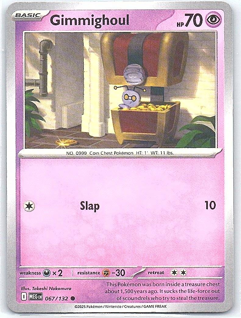 Gimmighoul Common ME01: Mega Evolution 067/132 NM