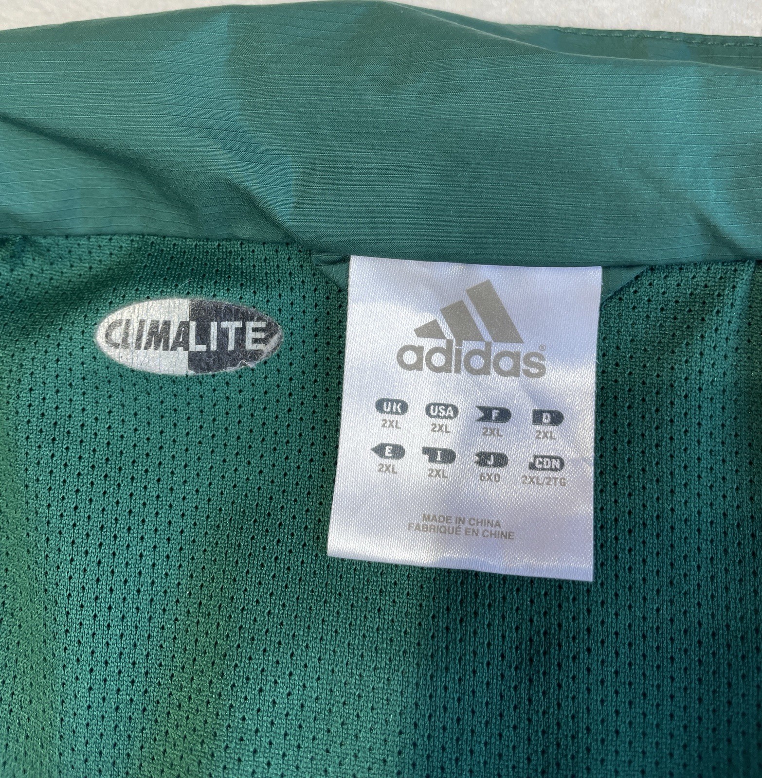 UAB Adidas Blazers Football Jacket Mens 2XL Team Zip Mesh Lined Wind Breaker thumbnail 5