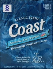 (Free Duty Tax) Coast Refreshing Deodorant Soap - Bar Soap with Thick Rich L