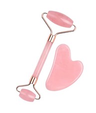 Jade Roller Massage Stick  Gua Sha Set - 100 Natural Stone Facial Massage T...