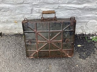 ORIGINAL WW2 WERMACHT 24 STICK GRENADE METAL CASE AS FOUND