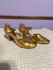 Vtg 1930's Stylites Gold Heels