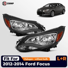 Halogen Headlights For 2012-2014 Ford Focus S Se Wo Bulb Black Leftright Pair Halogen Headlights For 2012-2014 Ford Focus S Se Wo Bulb Black Leftright Pair