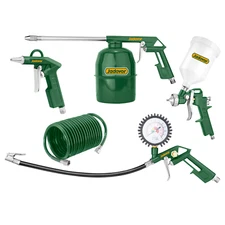 Jadever Spray Gun & Blow Gun & Washing Gun & Tire Pressure Gauge & Recoil Hose