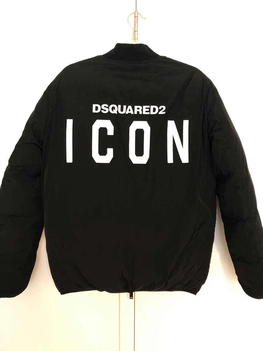 DSQUARED2 バックiconプリント DOWN BOMBER サイズ48