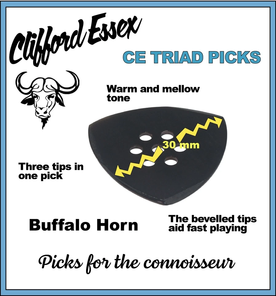 TRIAD PICK. HANDMADE BUFFALO HORN. GUITAR, MANDOLIN, BANJO... QUALITY - Image 3 of 3