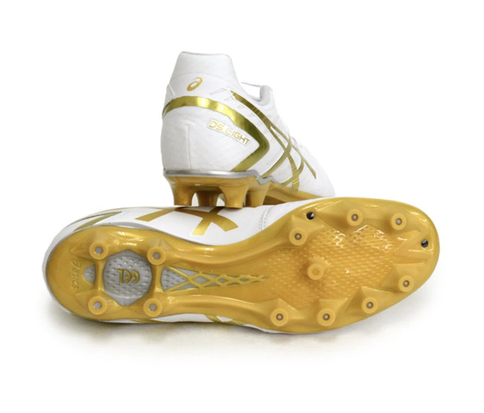 ASICS JAPAN DS LIGHT NARROW Football Soccer Slim Fit Shoes 1103A070 White Gold - Image 3 of 3