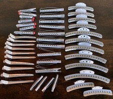 Mixed Lot of 40 Vintage Hair Clips Rollers Goody Top-Top Aluminum Metal