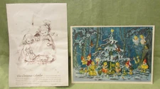 Vintage 1963 Kruger Western Germany Christmas Advent Calendar Glitter Very Good!