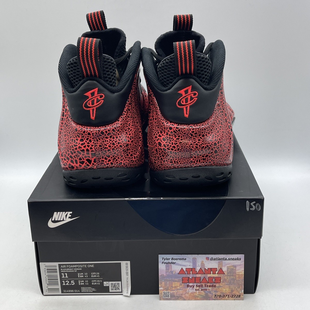 Size 11 - Nike Air Foamposite One Cracked Lava Black Suede
