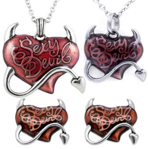 Modeschmuck-Halsketten & -Anhänger mit Liebe in Rot