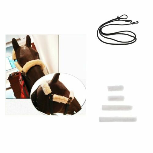 Harnais De Cheval Vintage - Bride En Cuir Noir Avec Mors Et Rosettes (occasion)
