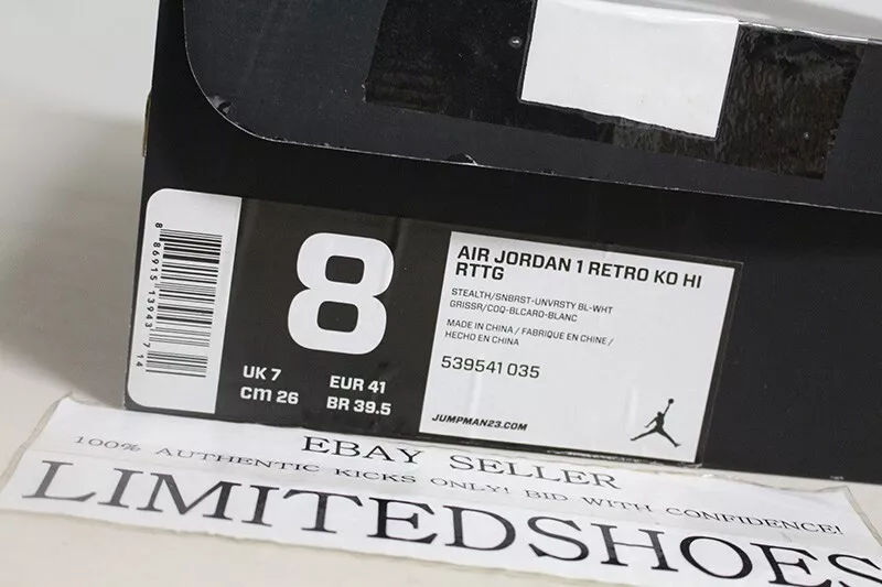 2012 Nike Air Jordan 1 Retro KO HI RTTG Barcelona 539541 035 Men US 8 Size