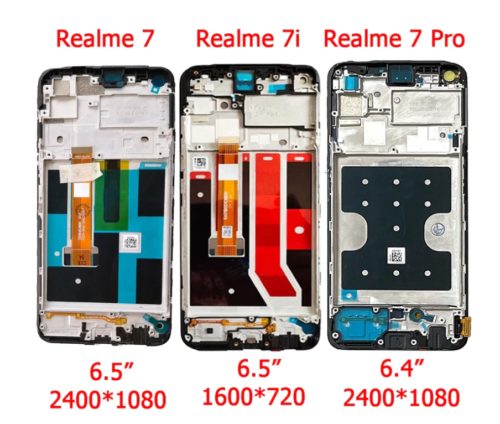 LCD Display Touch Screen Digitizer With Frame For OPPO Realme 7 / 7i /7 Pro TFT - Afbeelding 1 van 3
