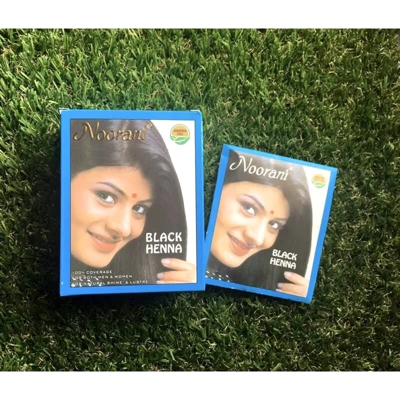 Color de pelo Noorani Hennai años 6 x 10 g color negro (1 caja) SIN AMONÍACO Foto 2 de 3