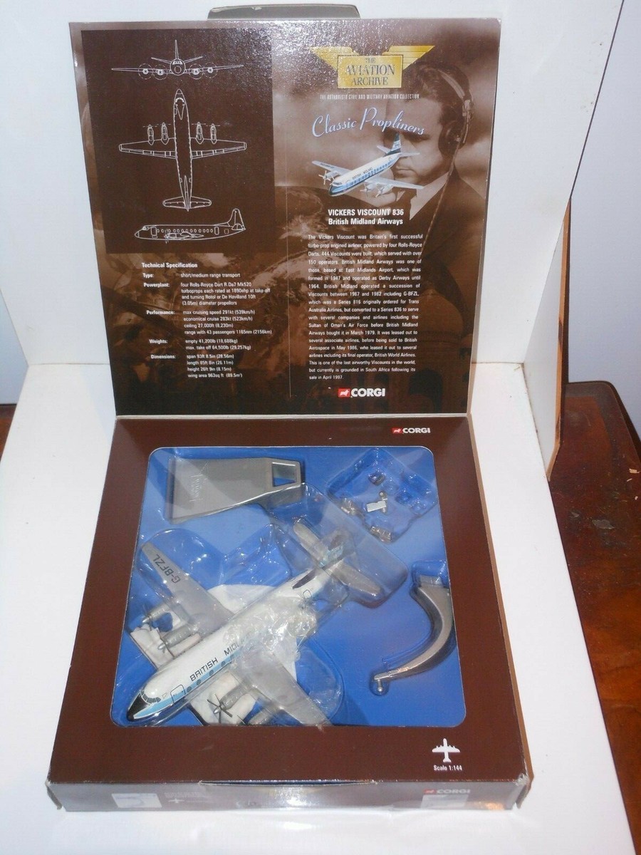 Corgi Aviation Archive 47609 VICKERS VISCOUNT 836 1:144 scale die