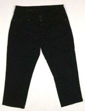 TALBOTS Women's Pants Sz 8P Black Cropped Petite Stretch 29 Signature