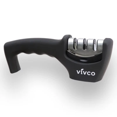Knife Sharpener Professional Triple Step Diamond Tungsten & Ceramic by Vivco