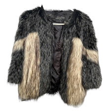 Donna Salyers' Fabulous-faux | Open Front | Faux Fur | Coat | Black | Women's Xs