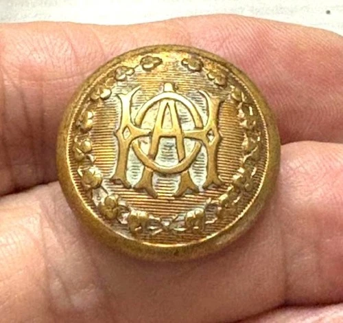ANCIENT ORDER Of HIBERNIANS AOH, IRISH BRIGADE CIVIL WAR BUTTON 14mm DazzleCity