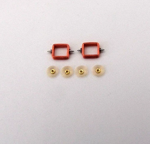 ROLEX, 2 spools with 4 spirals for Quartz-Movement 5035. NOS,  Swiss Made