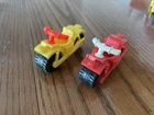 Vintage Fisher Price Little People Yellow & Red Motorcycles Dirt Bikes
