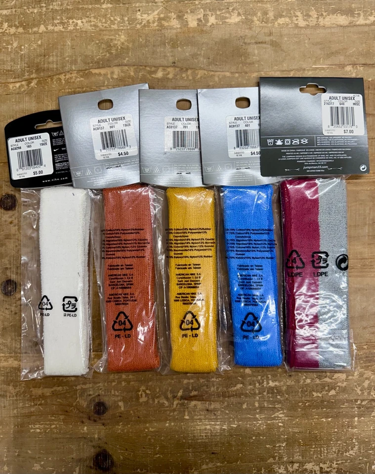 Juego de 5 diademas Nike / Jordan vintage Foto 2 de 2