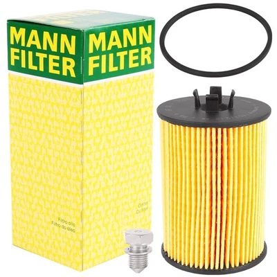 MANN ÖLFILTER + SCHRAUBE passend für VW GOLF V POLO PASSAT TOURAN TIGUAN AUDI A3 - Bild 1 von 2