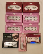 Ioni 3D Faux Mink Lashes & 3 Strand Individual Lash Extensions Lot 100% Handmade