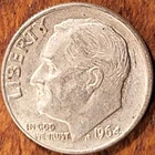 1964 D Roosevelt  Dime 10 Cent Coin   N347