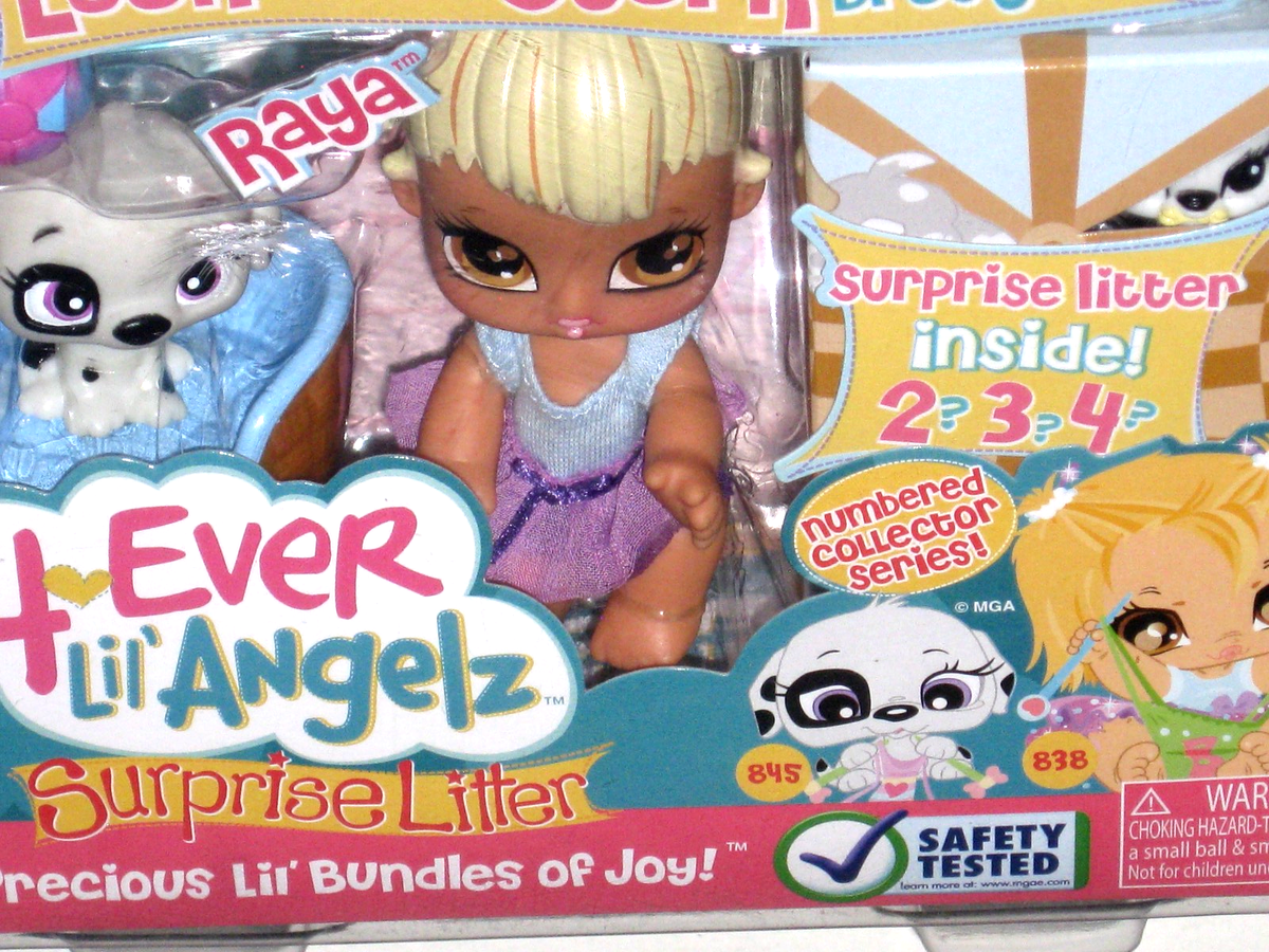 Bratz 4 EVER Lil Angelz Baby RAYA Doll #838 Dog #845 Surprise