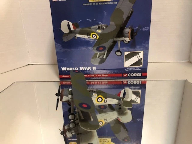Corgi 1/72 Gloster Sea Gladiator MK. I- Sub Lt. J W Sleigh , # AA36202 - Image 3 of 4
