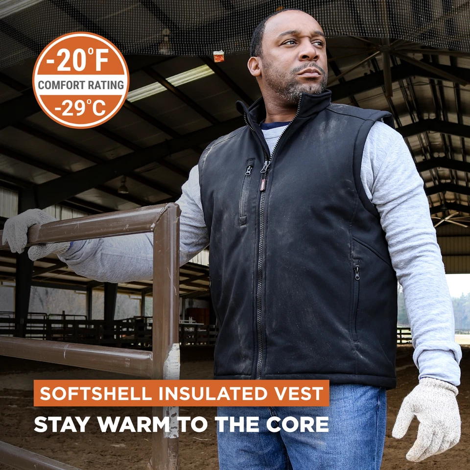RefrigiWear Insulated Softshell Vest - Warm Work Vest, Water-Repellent, - Image 2 of 4